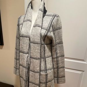 Tahari long wool cardigan
